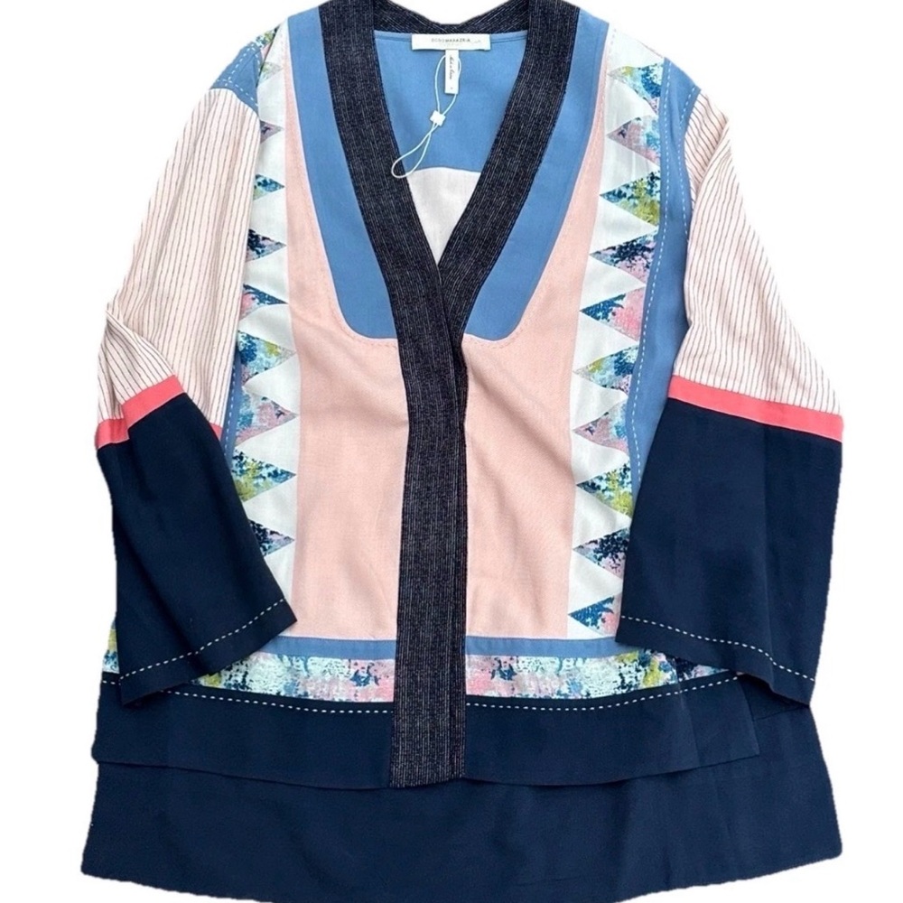 BCBG Max Azria Runway Sarai Kimono 100% Silk Blouse Woman’s Sz. Small